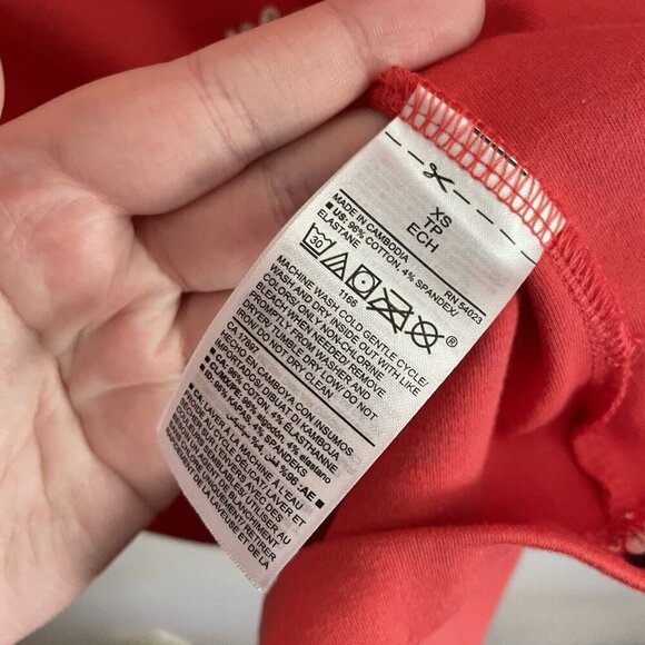 Old Navy Women Size XS Red Floral Ponte Knit Short Sleeve Sheath Dress NWT - Picture 8 of 10